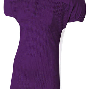 Purple/white A4 Titan 4-way Stretch Football Jersey
