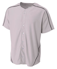 Gray/black A4 Warp Knit Baseball Jersey