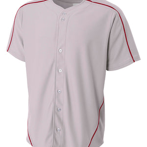 Gray/cardinal A4 Warp Knit Baseball Jersey