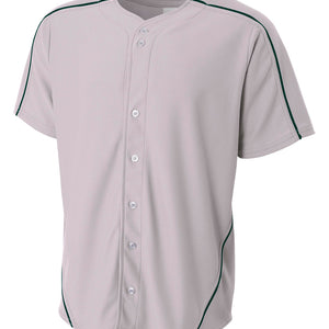Grey/forest A4 Warp Knit Baseball Jersey