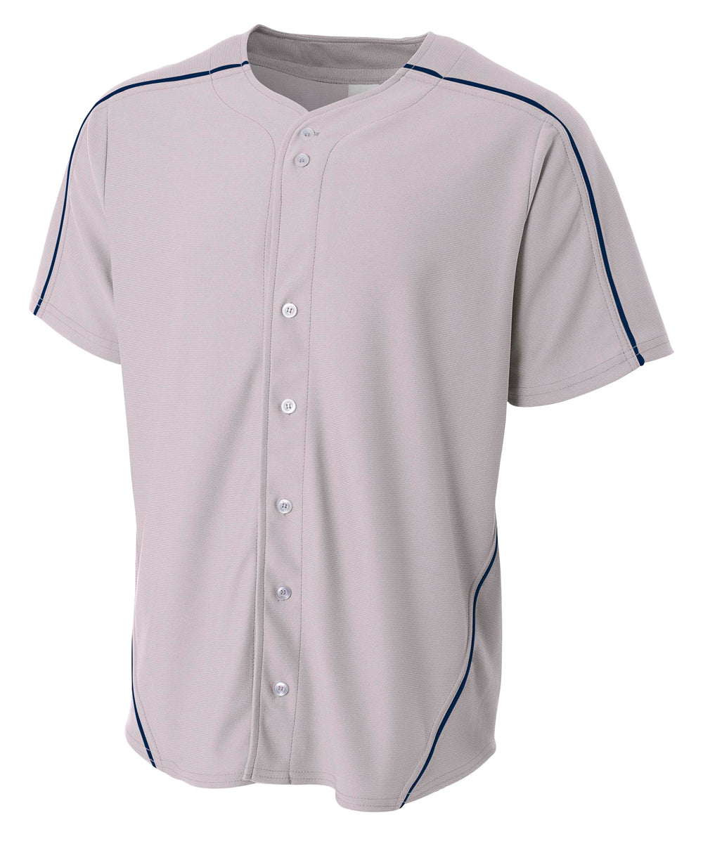 Gray/navy A4 Warp Knit Baseball Jersey