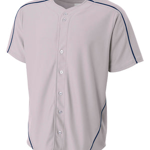 Gray/navy A4 Warp Knit Baseball Jersey