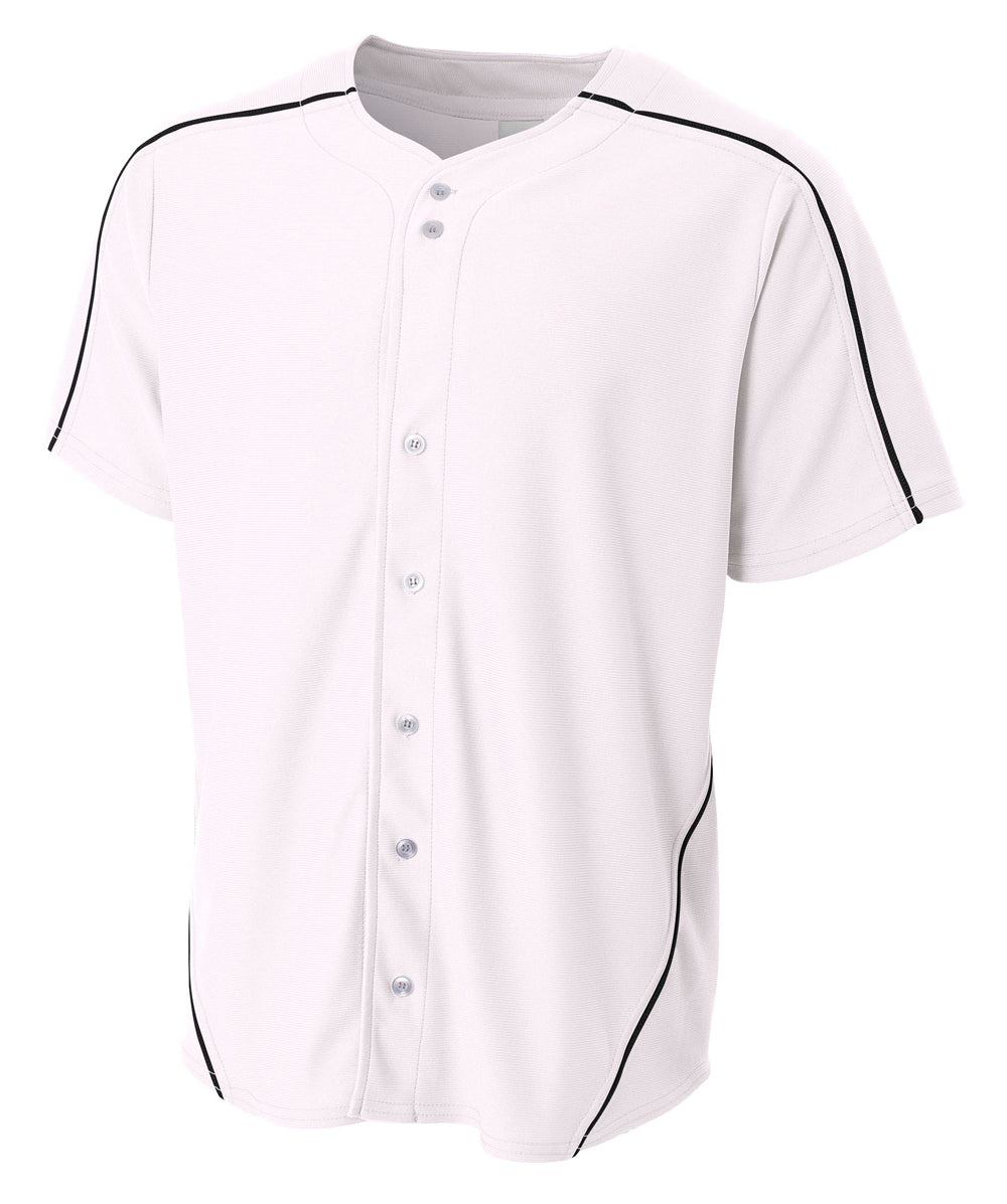 White/black A4 Warp Knit Baseball Jersey