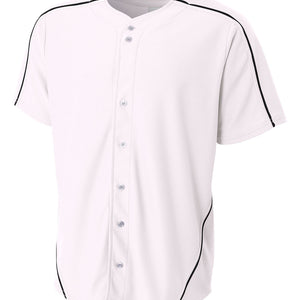 White/black A4 Warp Knit Baseball Jersey