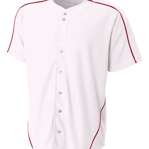 White/cardinal A4 Warp Knit Baseball Jersey