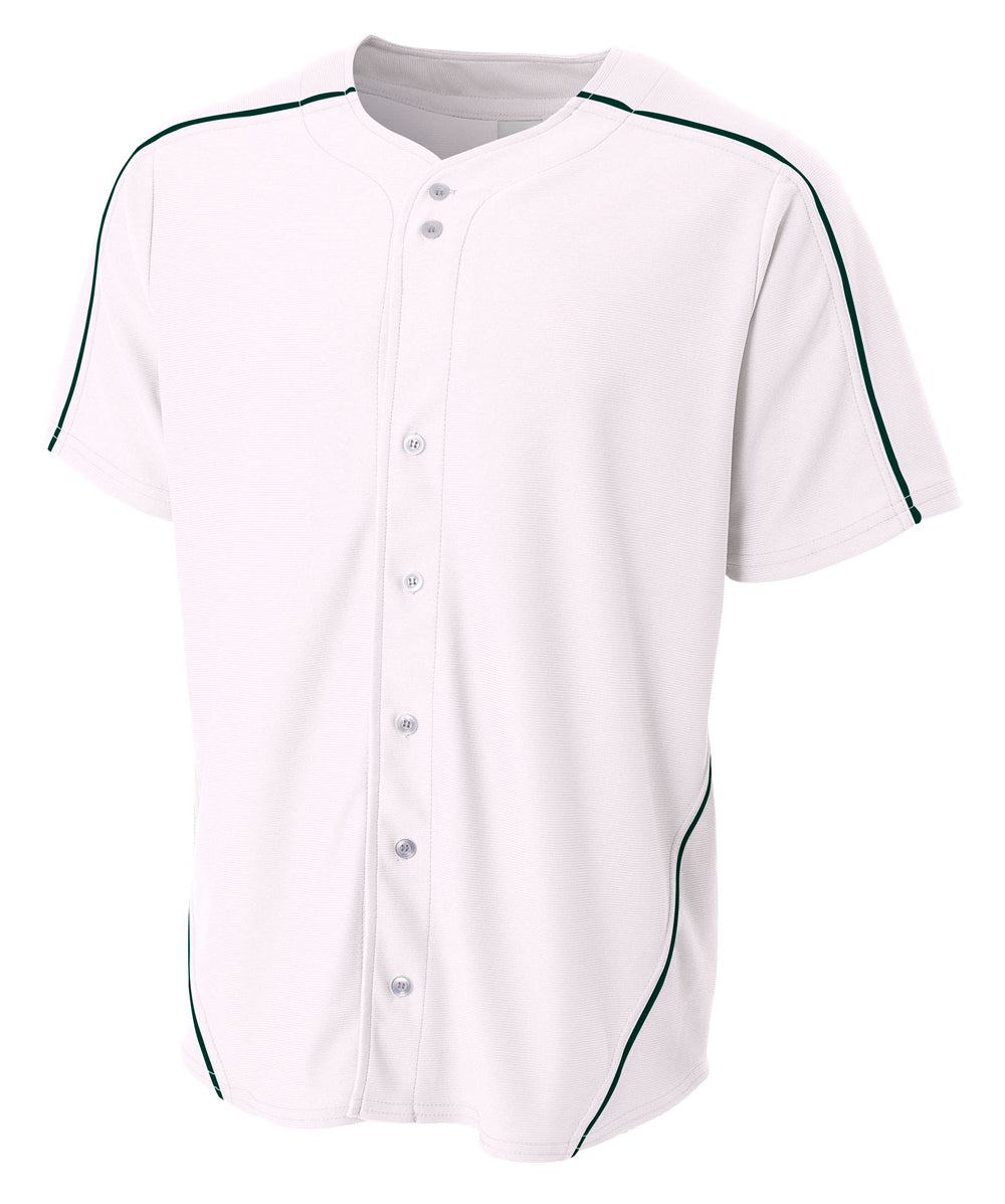 White/navy A4 Warp Knit Baseball Jersey