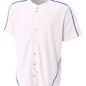 White/royal A4 Warp Knit Baseball Jersey