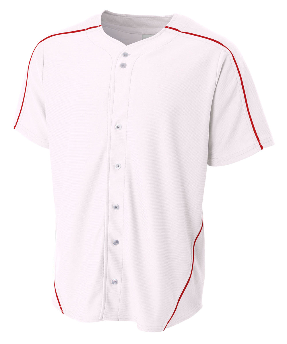 White Scarlet A4 Warp Knit Baseball Jersey