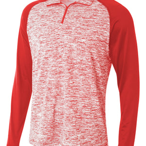 Scarlet A4 1/4 Zip Space Dye With Contrast