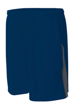 Navy/graphite A4 Color Block Pocketed Short