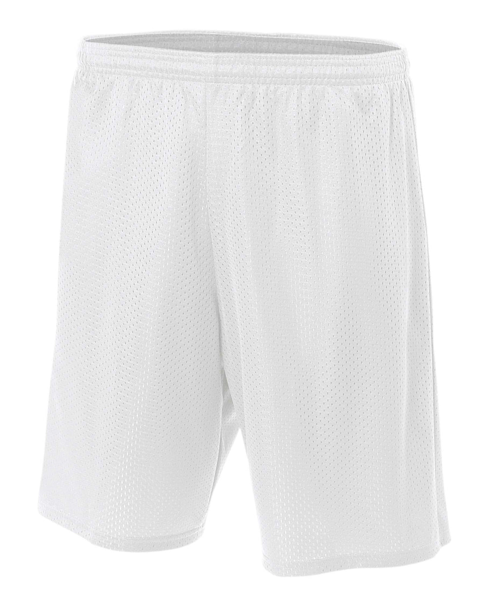 White A4 Lined Tricot Mesh Shorts