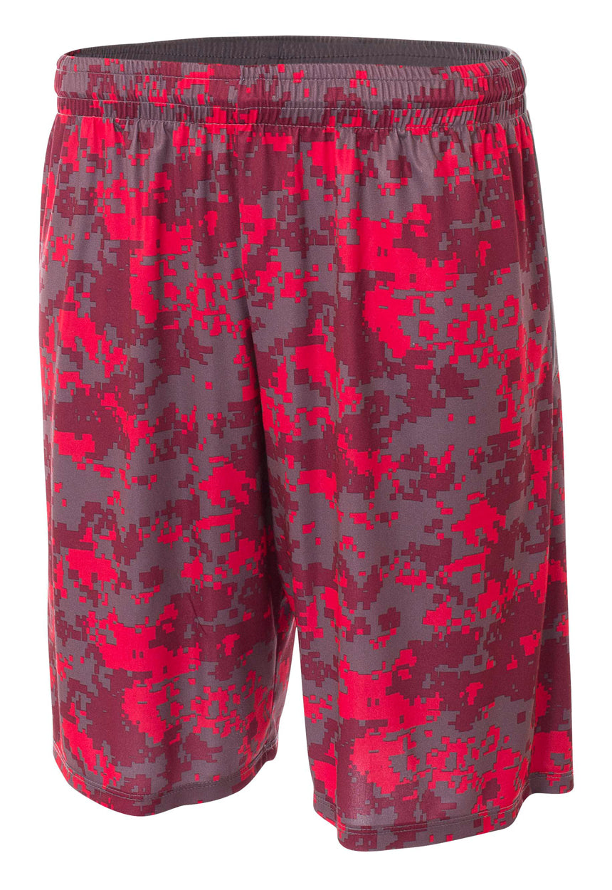 Scarlet A4 Printed Camo Performance Short