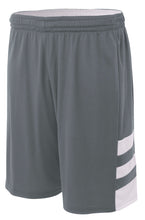 Graphite/white A4 Reversible Speedway Short