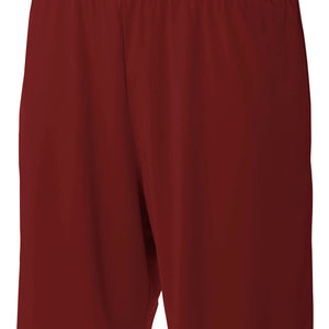 Maroon A4 9" Moisture Management Pocketed Short