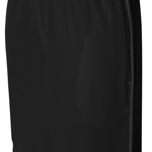 Black A4 9" Pocketed Short W/ Contrast Stitching