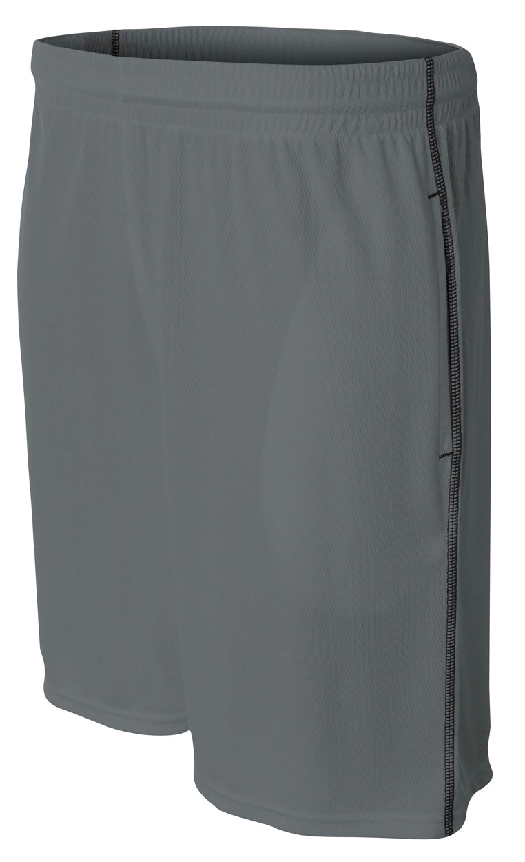 Graphite A4 9" Pocketed Short W/ Contrast Stitching