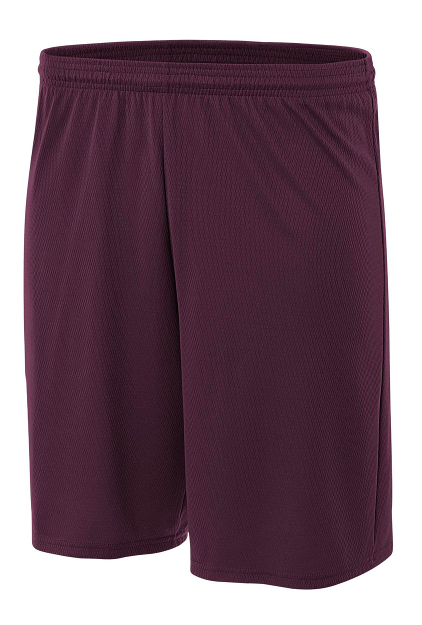 Maroon New A4 A4 Power Mesh Practice Short