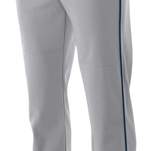 GRAY/NAVY A4 Pro-Style Open Bottom Baseball Pant
