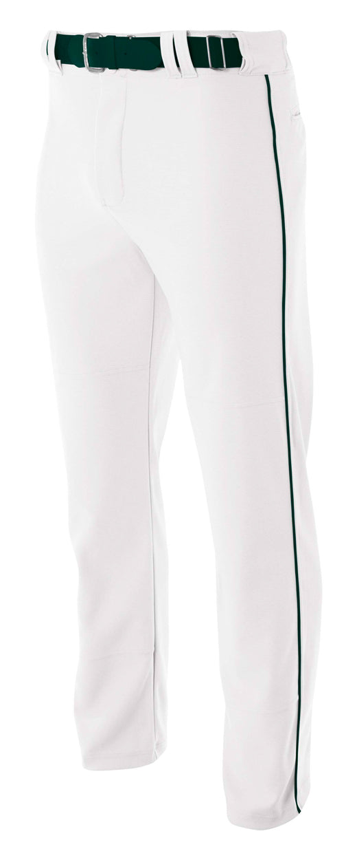 WHITE/FOREST A4 Pro-Style Open Bottom Baseball Pant