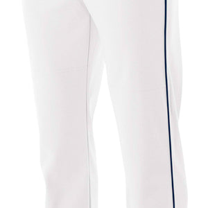 WHITE/NAVY A4 Pro-Style Open Bottom Baseball Pant