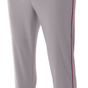 GRAY/CARDINAL A4 Pro-Style Elastic Bottom Baseball Pant