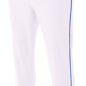 WHITE/ROYAL A4 Pro-Style Elastic Bottom Baseball Pant