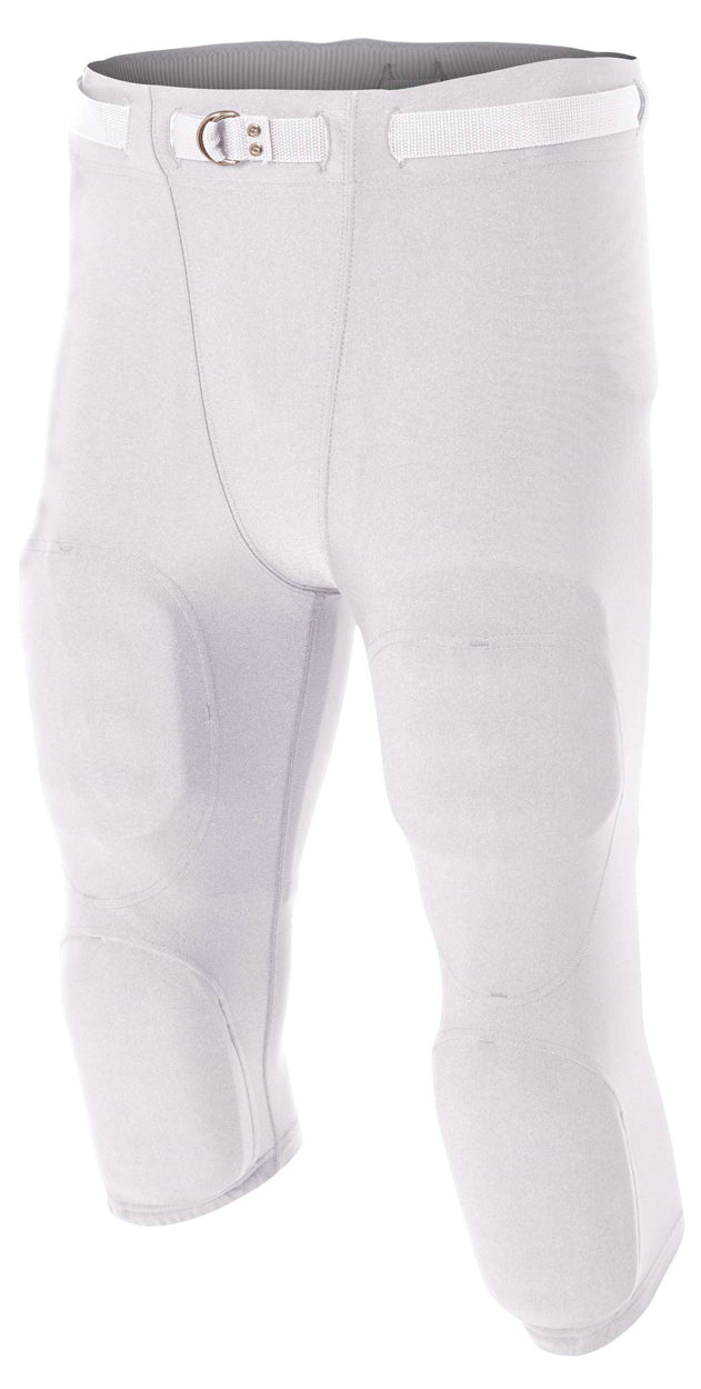 WHITE A4 Flyless Football Pant