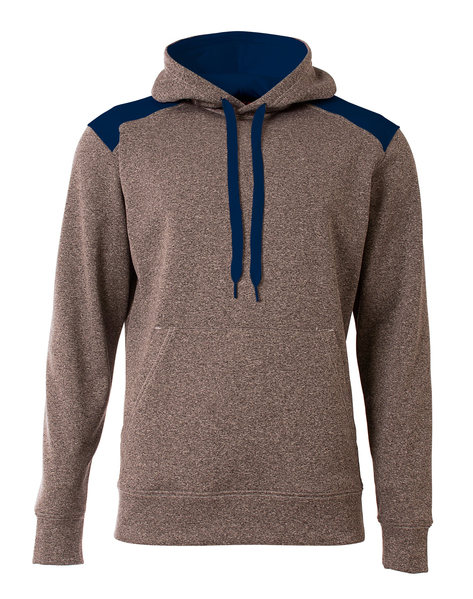 Heather/navy A4 A4 Youth Tourney Fleece Hoodie