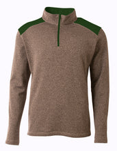 Heather/forest A4 A4 Youth Tourney Fleece Quarter Zip