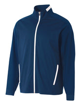 Navy/white A4 A4 Youth League Full Zip Warm Up Jacket