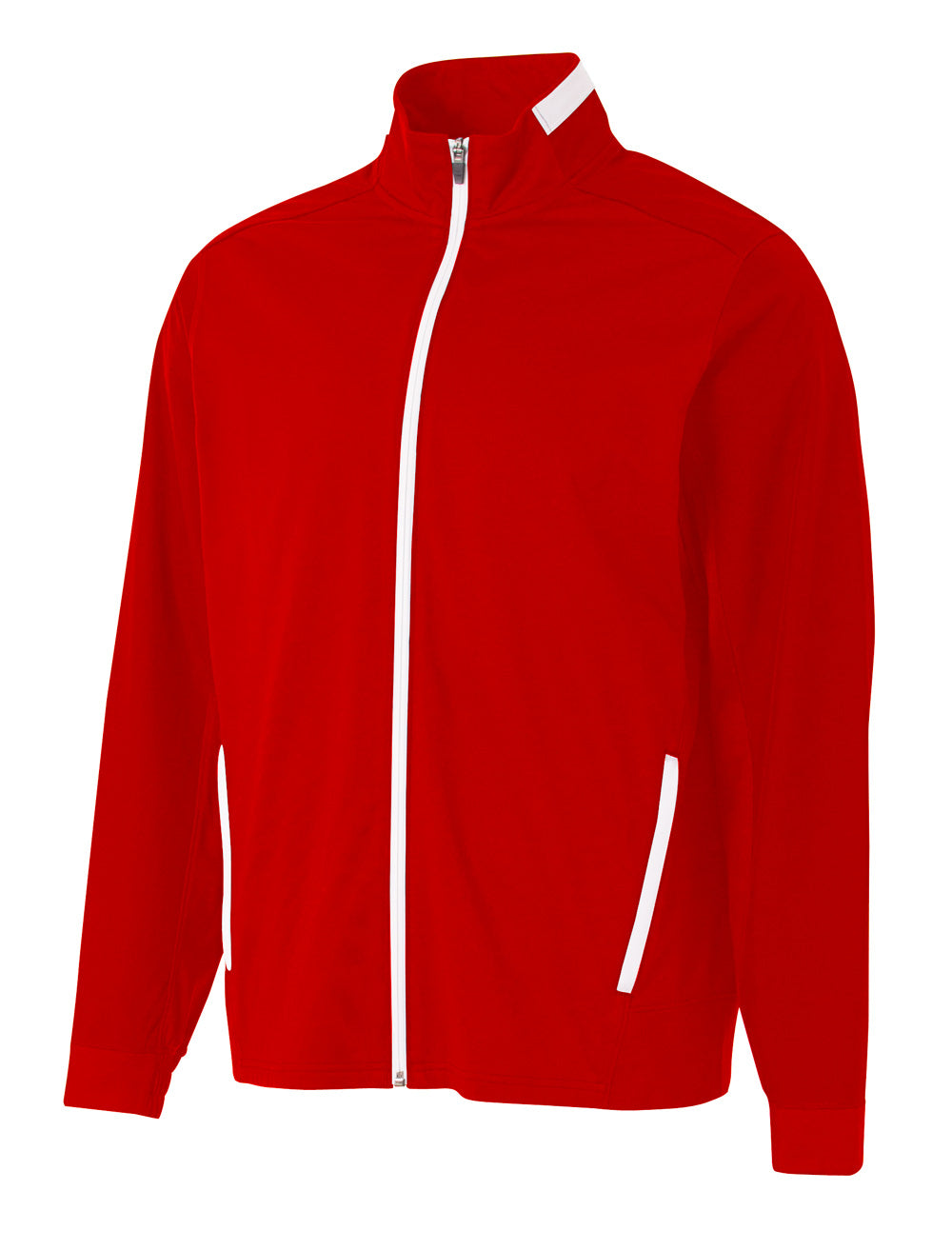 Scarlet/white A4 A4 Youth League Full Zip Warm Up Jacket