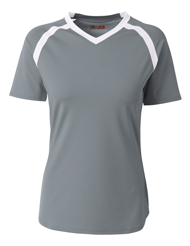 Graphite/white A4 A4 Youth Ace Short Sleeve Volleyball Jer