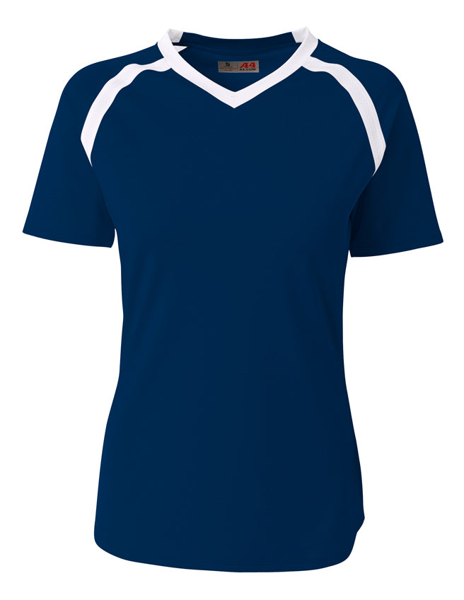 Navy/white A4 A4 Youth Ace Short Sleeve Volleyball Jer