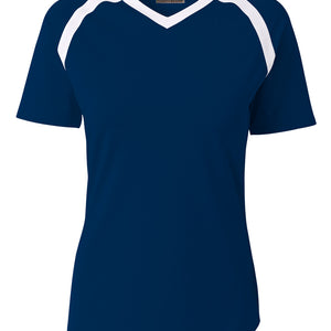 Navy/white A4 A4 Youth Ace Short Sleeve Volleyball Jer
