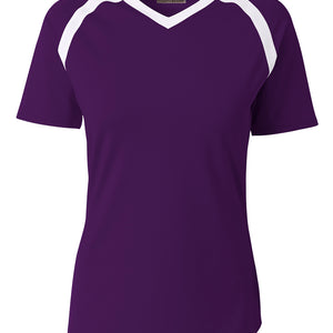 Purple/white A4 A4 Youth Ace Short Sleeve Volleyball Jer