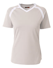 Silver/white A4 A4 Youth Ace Short Sleeve Volleyball Jer