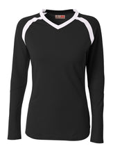 Black/white A4 A4 Youth Ace Long Sleeve Volleyball Jers