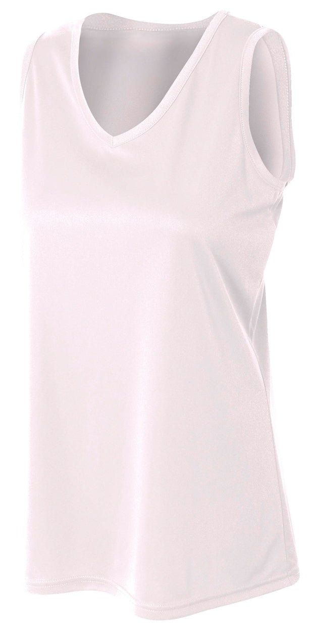 White A4 Athletic Tank