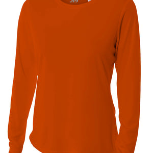 Athletic Orange A4 Long Sleeve Cooling Performance Crew