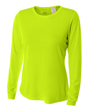 Lime A4 Long Sleeve Cooling Performance Crew
