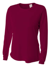 Maroon A4 Long Sleeve Cooling Performance Crew