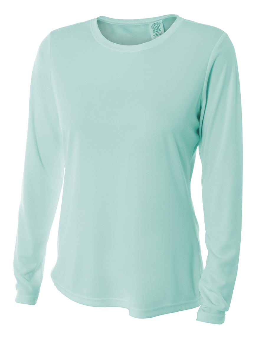Pastel Mint A4 Long Sleeve Cooling Performance Crew