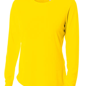 Safety Yellow A4 Long Sleeve Cooling Performance Crew