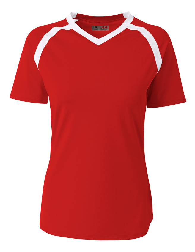 Scarlet/white A4 A4 Ace Short Sleeve Volleyball Jersey