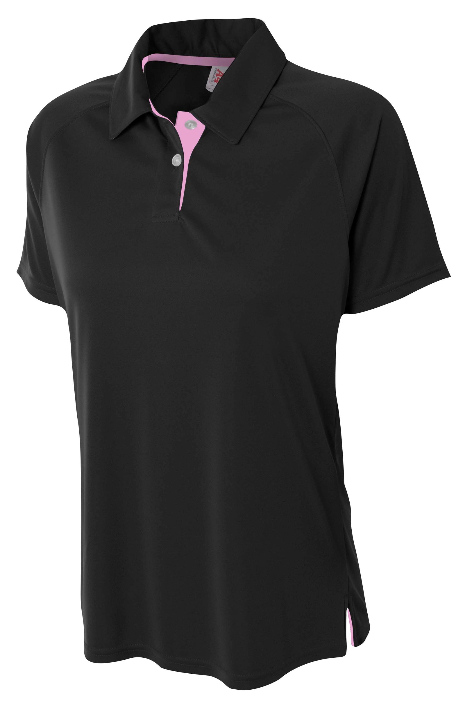 Black/pink A4 Contrast Polo
