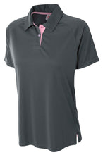 Graphite/pink A4 Contrast Polo