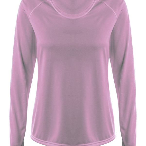 Pink A4 Surecolor Long Sleeve Cationic Tee