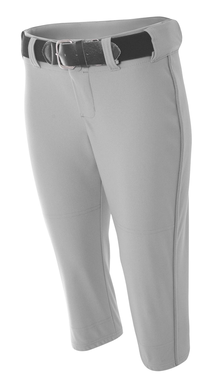 Grey A4 Softball Pant With Piping