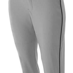 Gray/black A4 Softball Pant With Piping
