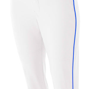 White/royal A4 Softball Pant With Piping
